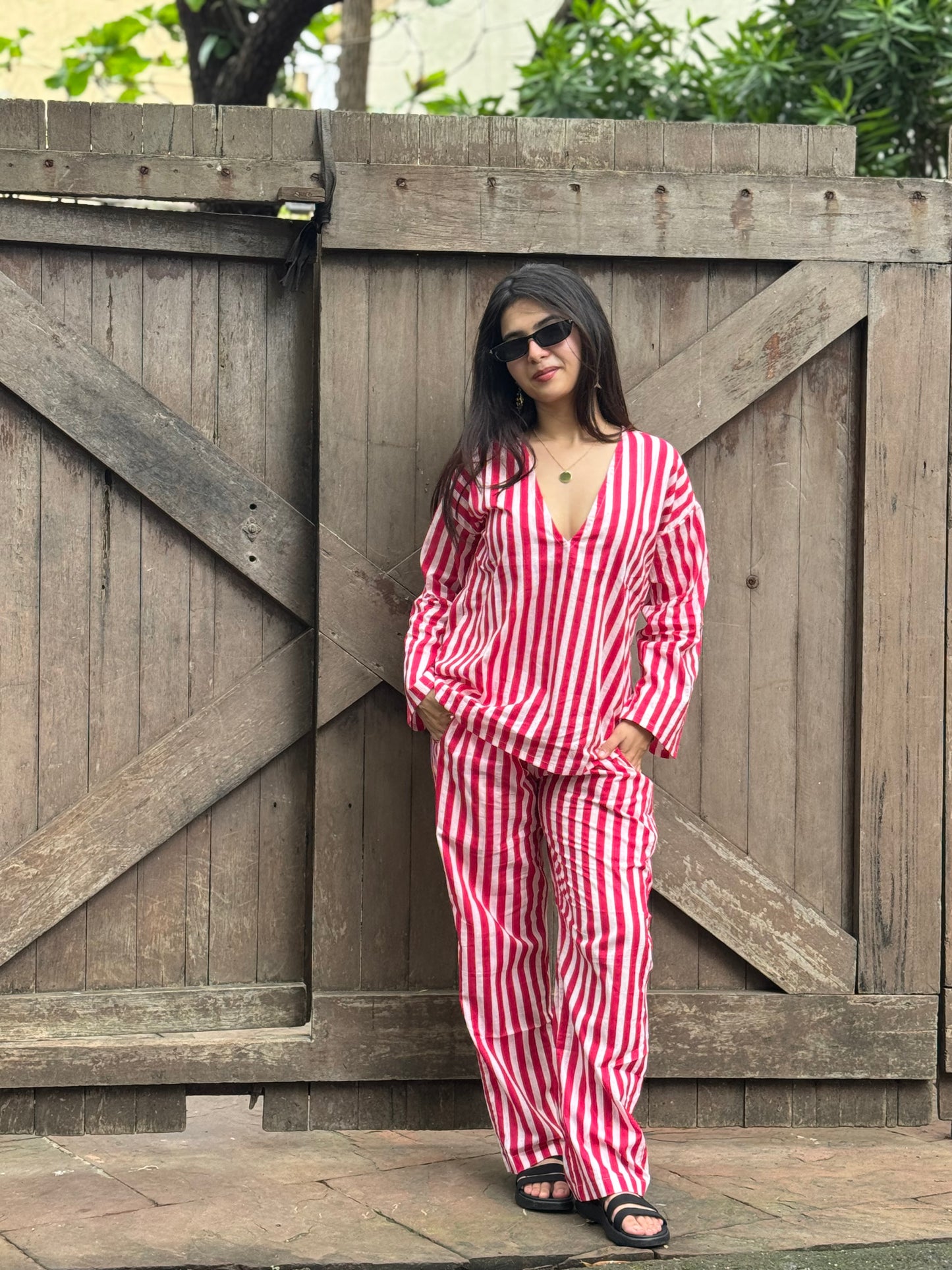 Cherry Stripe Co-Ord