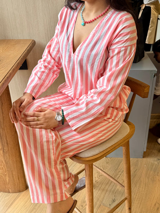 Pink Candy Stripe Co-Ord