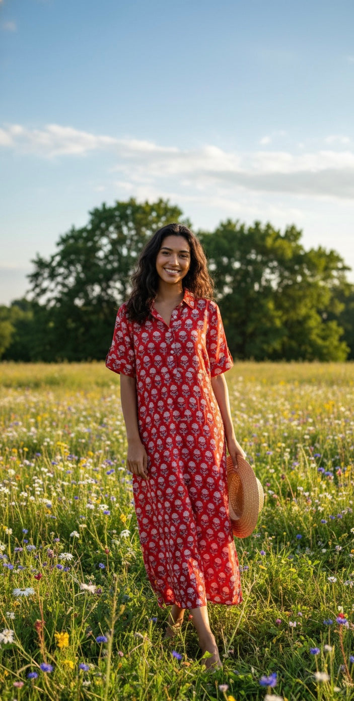 The Red Bloom Dress