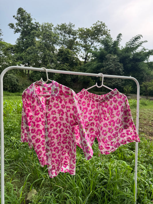 Hibiscus Shirt & Pant Co-ord Set