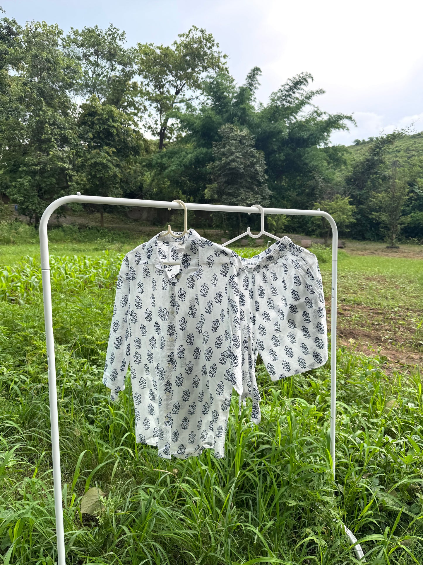 Motif Shirt & Pant Co-ord Set